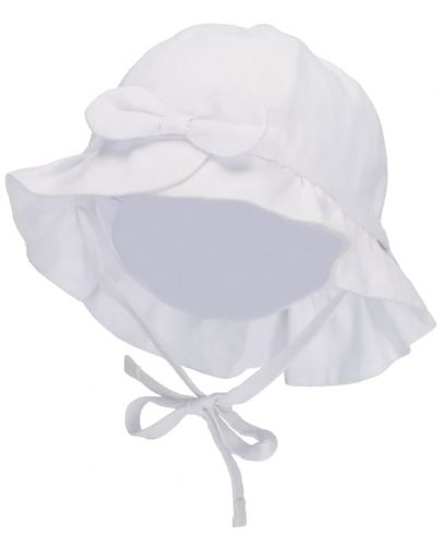 Детска шапка с UV 50+ защита Sterntaler - С панделка,  51 cm, 18-24 месеца, бяла - 1