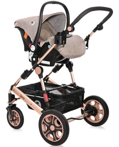 Детска комбинирана количка 3в1 Lorelli - Lora Set, Pearl Beige - 6