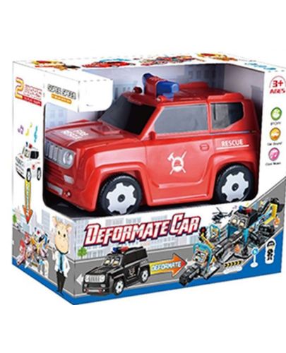 Детска играчка Ocie - Трансформираща се пожарна кола и станция - 2