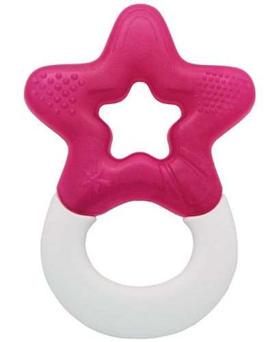 Охлаждаща гризалка-чесалка Dentistar - Розова звезда - 1