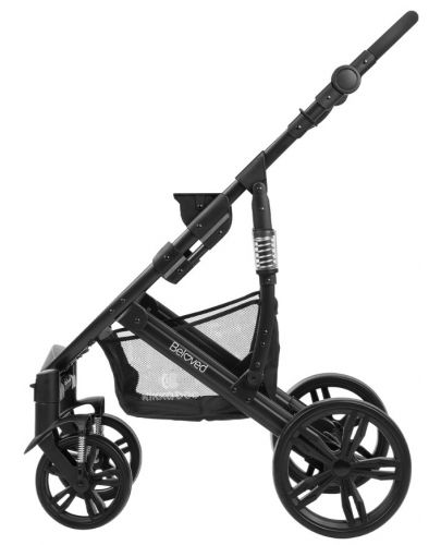 Детска количка 3 в 1 Kikka Boo Beloved - Светлосива, с кош за количка и столче за кола - 10