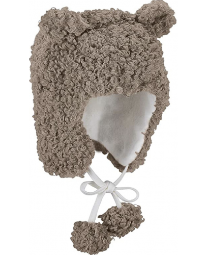 Детска зимна шапка ушанка Sterntaler - Мече, 43 cm, 5-6 месеца, кафява - 2