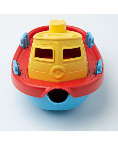 Детска играчка Green Toys - Лодка влекач, жълта - 2