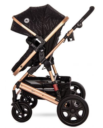 Детска комбинирана количка Lorelli - Lora, Luxe Black - 5