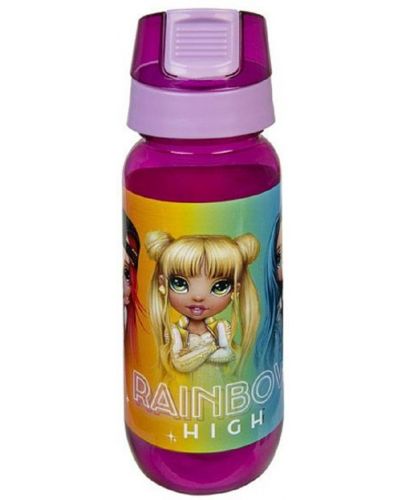 Детска бутилка за вода Undercover Scooli - Aero, Rainbow High, 450 ml - 1