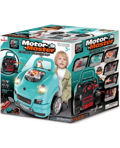 Детски интерактивен автомобил Buba - Motor Sport, син - 5