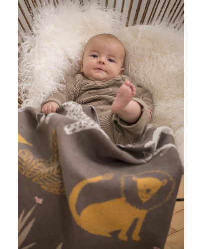 Детско одеяло David Fussenegger - Juwel, Джунгла, 70 х 90 cm, кафяво - 3