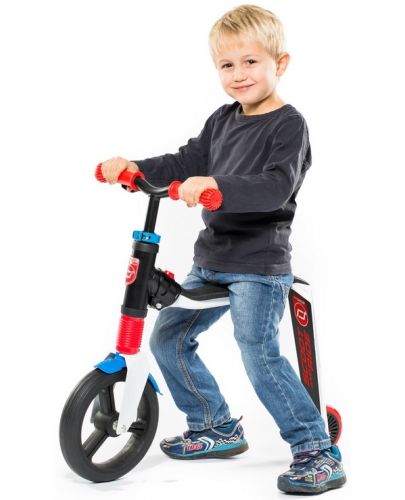 Детска тротинетка 2 в 1 Scoot & Ride - Highwayfreak, червено-черна - 4