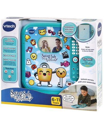 Детска играчка Vtech - Интерактивен таен дневник, зелен - 1