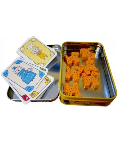 Детска магнитна игра Haba - Луди котки, в метална кутия - 4