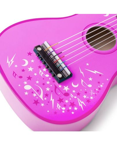 Детска дървена китара Bigjigs, розова - 2