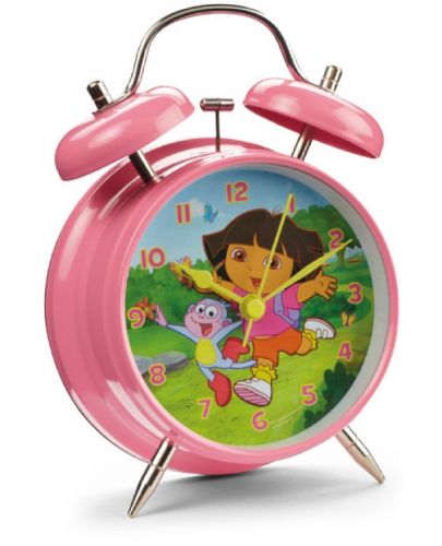Детски будилник Nickelodeon - Дора изследователката, Ø 10cm - 1