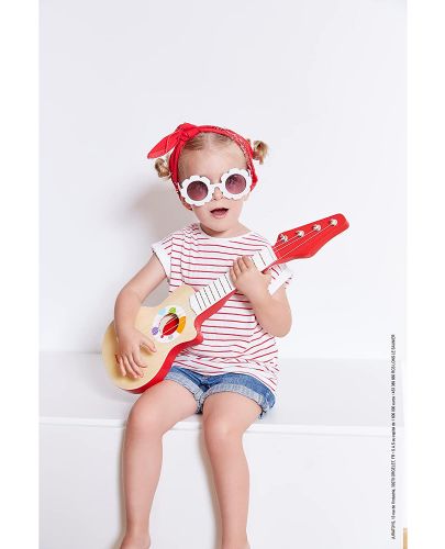 Детска електрическа китара Janod - Confetti, дървена - 4