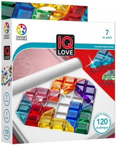 Детска логическа игра Smart Games - Iq Love, със 120 предизвикателства - 1