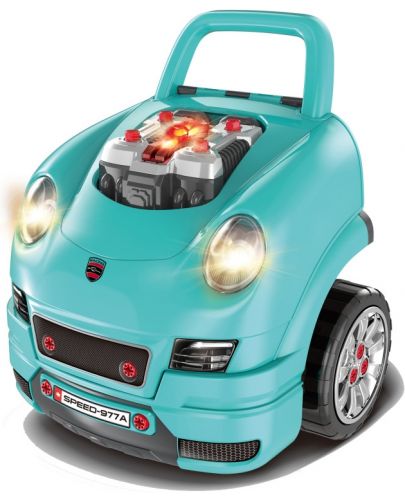 Детски интерактивен автомобил Buba - Motor Sport, син - 1