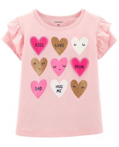 Детска блуза Carter's - Сърца, 3-4 години - 1