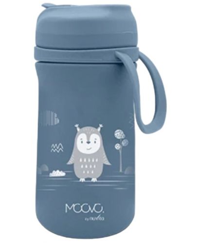 Детски термос със сламка Nuvita - 350 ml, Powder Blue - 1