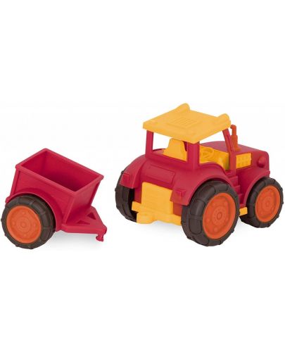 Детска играчка Battat - Трактор с ремарке, червен - 2