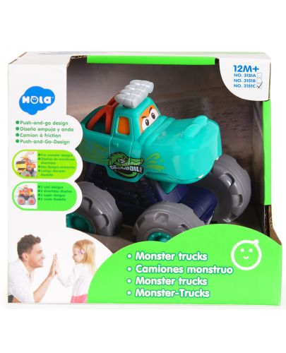 Детска играчка Hola Toys - Чудовищен камион, Крокодил - 1
