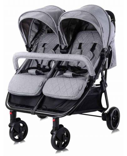 Детска количка за близнаци Lorelli - Duo, Cool grey - 4
