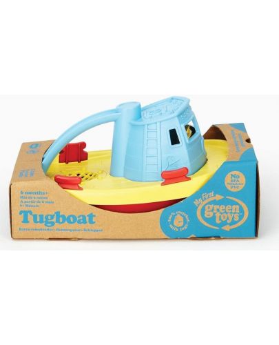 Детска играчка Green Toys - Лодка влекач, синя - 3