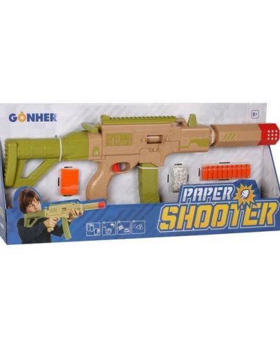 Детска играчка Gonher Paper Shooter - Бластер с хартиени топчета - 1