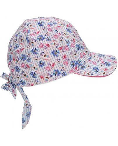 Детска лятна шапка с козирка с UV 50+ защита Sterntaler - На цветчета, 53 cm, 2-4 години  - 2