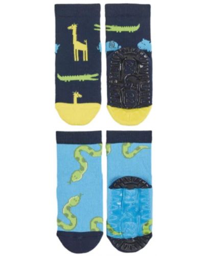 Детски чорапи със силиконова подметка Sterntaler - 17/18 размер, 6-12 месеца, 2 чифта - 2