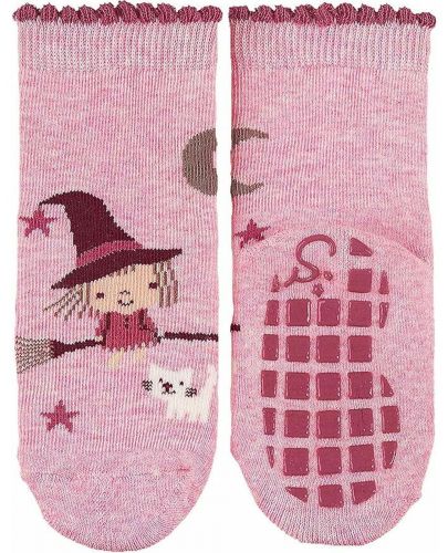 Детски чорапи с бутончета Sterntaler - С вещица, 2 чифта, 19/20, 12-18 месеца - 2
