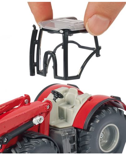 Детска играчка Siku - Трактор Massey Ferguson с челен товарач, 1:50 - 4