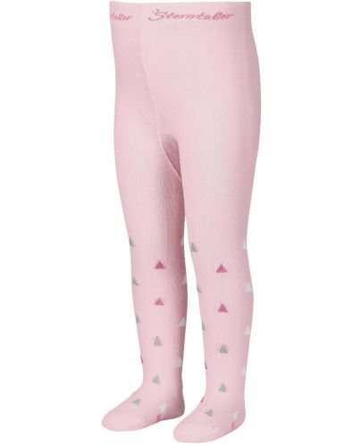 Детски памучен чорапогащник Sterntaler - С триъгълници, 86 cm, 18-24 месеца - 1