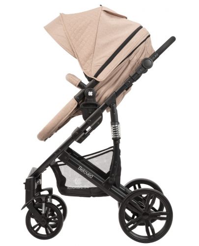 Детска количка 3 в 1 Kikka Boo Beloved - Бежова, с кош за количка и столче за кола - 4