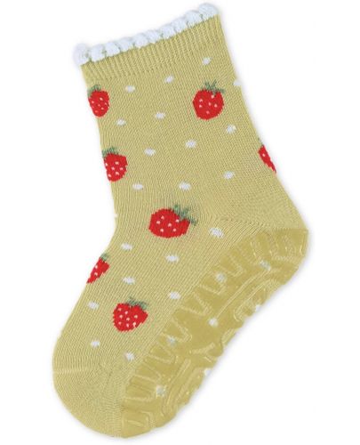 Детски чорапи със силиконова подметка Sterntaler - С ягоди, 25/26, 3-4 години - 2