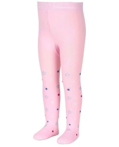 Детски памучен чорапогащник Sterntaler - Звездички, 92 cm, 2-3 години, розов - 2