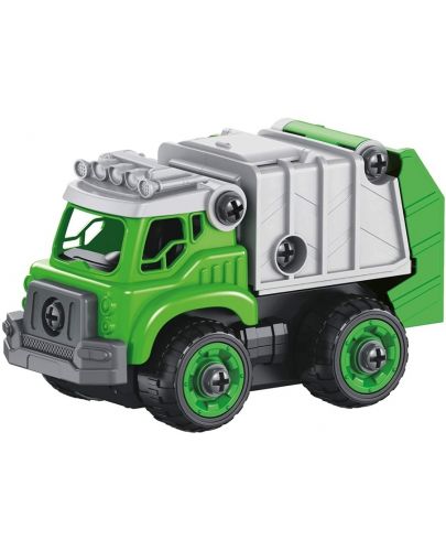 Детска играчка Buki - Боклукчийски камион с радиоуправление и отвертка - 1