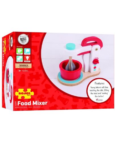 Детски дървен миксер Bigjigs - Food Mixer - 5