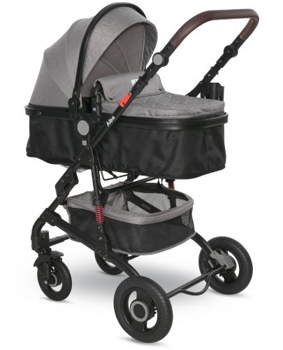 Детска количка Lorelli - Alba, Premium Set, Opaline Grey - 2