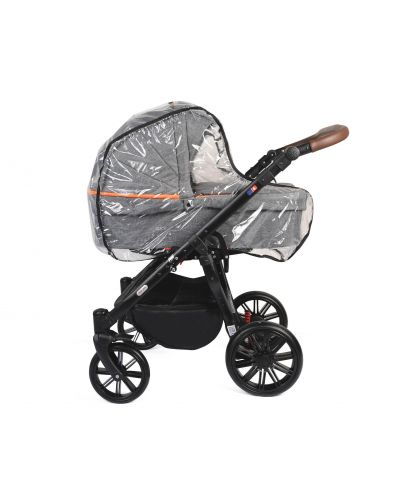Детска количка за близнаци Dorjan Quick Twin 2в1, светло сива - 10