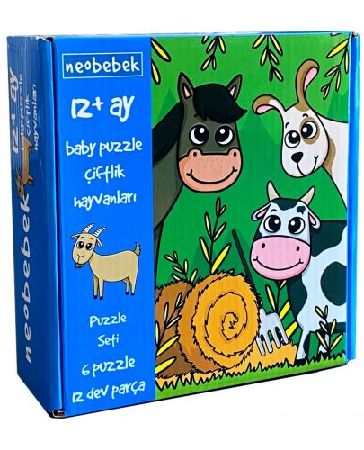 Детски пъзел Neobebek - Животни от фермата - 2