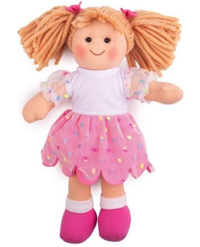 Детска играчка Bigjigs - Мека кукла Дарси, 25 cm - 1