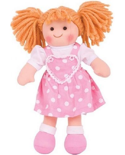Детска играчка Bigjigs - Мека кукла Руби, 25 cm - 1