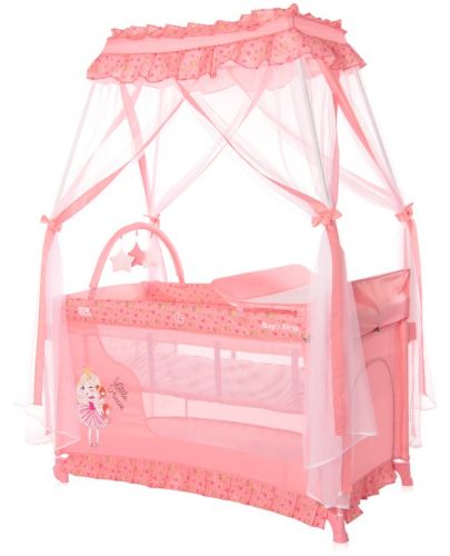Детска кошара Lorelli Magic Sleep - Princess, розова - 1