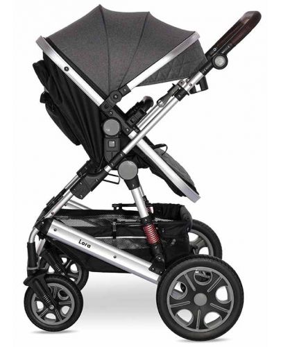 Детска количка Lorelli - Lora, Steel grey  - 6