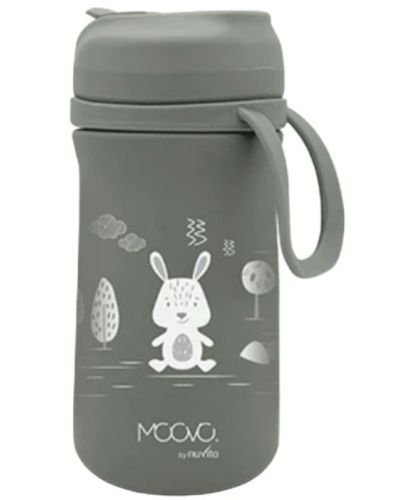 Детски термос със сламка Nuvita - 350 ml, Sage Green - 1