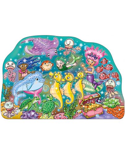 Детски пъзел Orchard Toys - Забавление с русалки, 15 части - 2