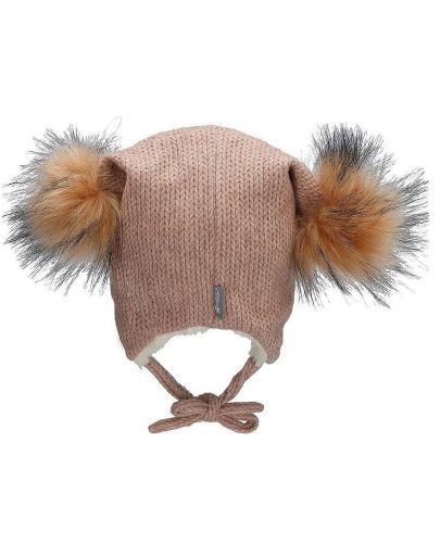 Детска зимна шапка с помпони Sterntaler - Момиче, 55 cm, 4-6 години - 2