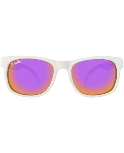 Детски слънчеви очила Shadez - От 3 до 7 години, бели с лилави стъкла - 2