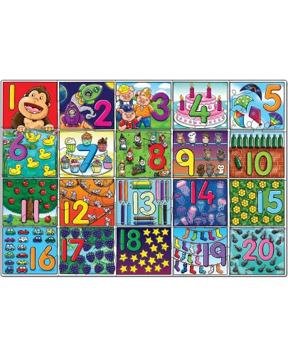 Детски пъзел Orchard Toys - Големи цифри, 20 части - 2
