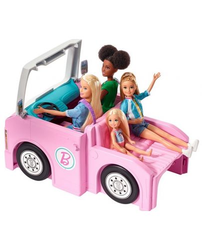 Игрален комплект Mattel Barbie - Кемперът на Барби, 60 части - 4