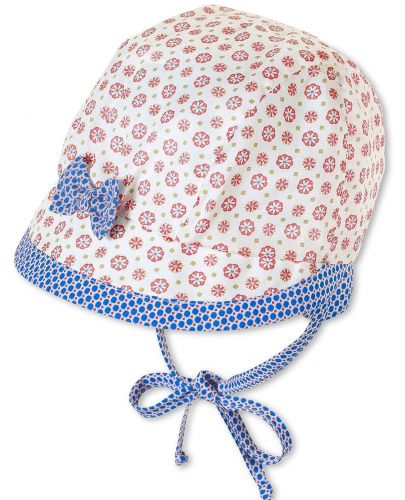 Детска лятна шапка с UV 50+ защита Sterntaler - С панделка, 35 cm, 1-2 месеца - 1